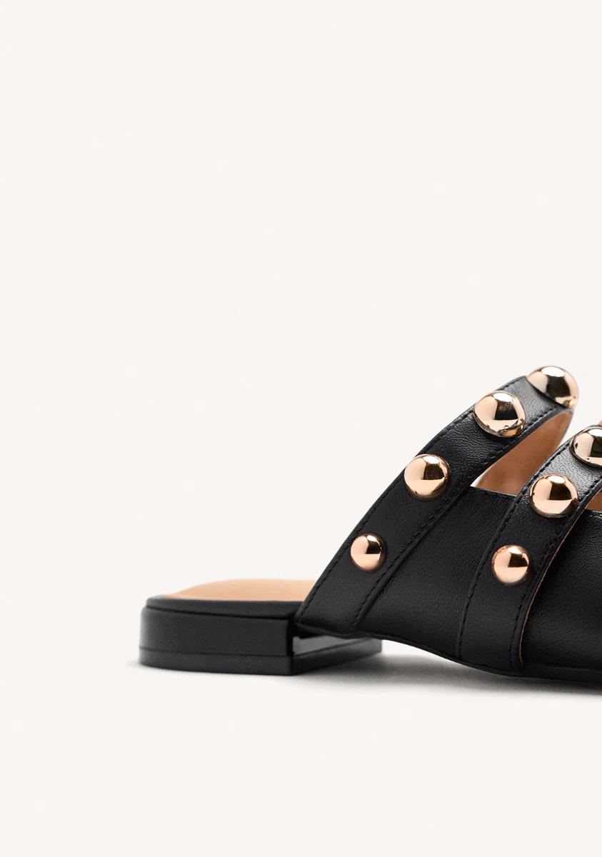 STUDDED LEATHER MULES AHNAPEE - Image 3