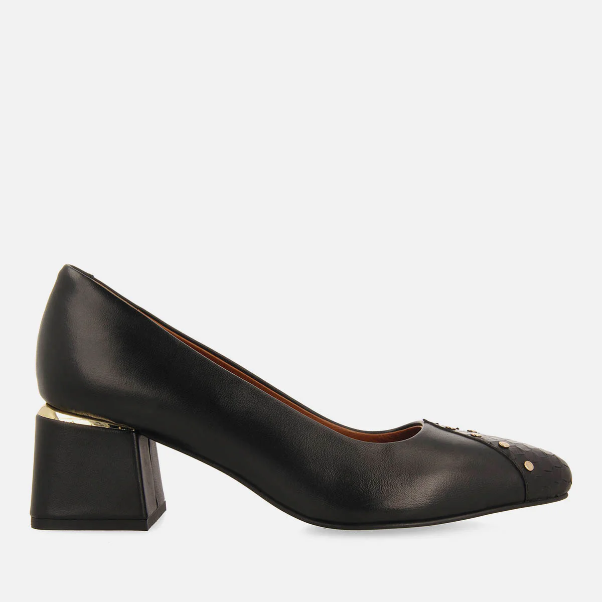 STUDDED LEATHER PUMPS BRASHER