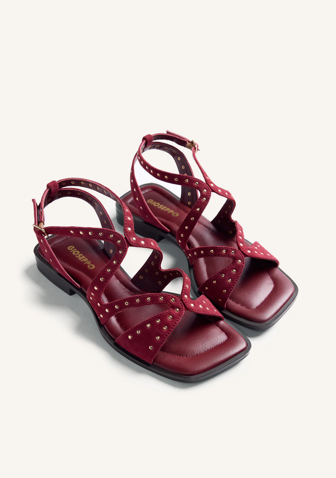 STUDDED LEATHER SANDALS URBANK - Image 2