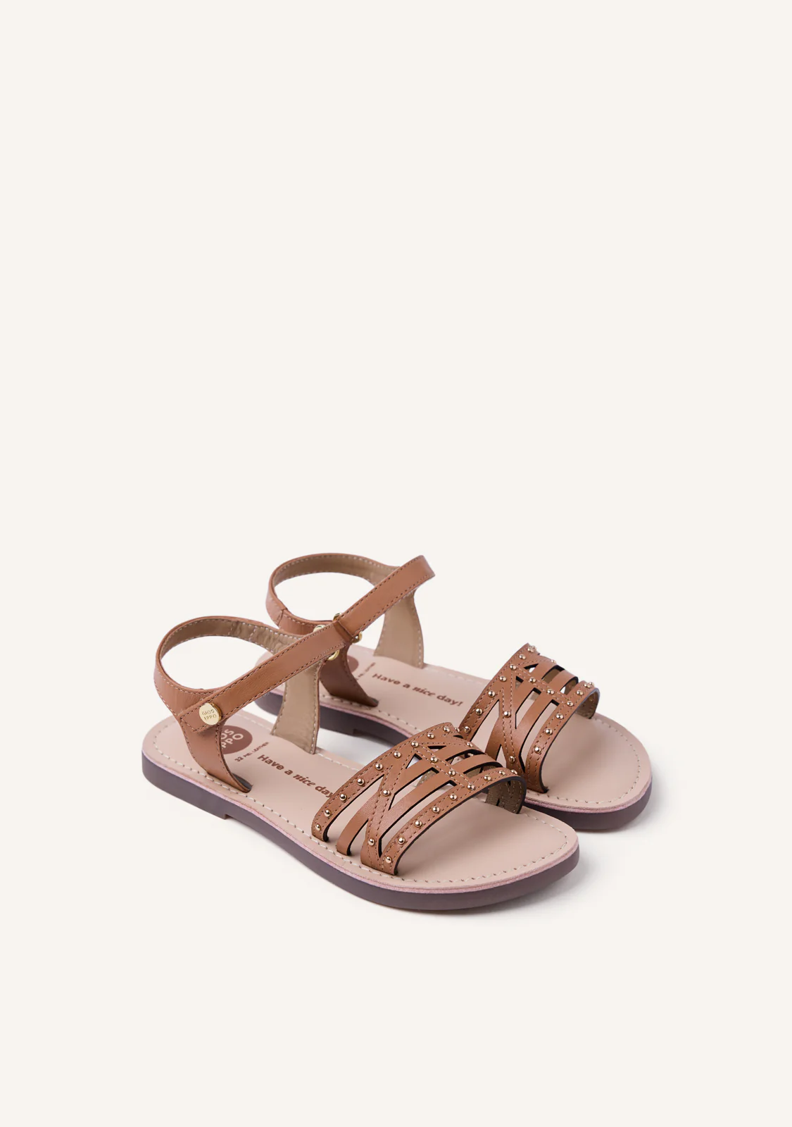 STUDDED LEATHER SANDALS YSTAD - Image 2
