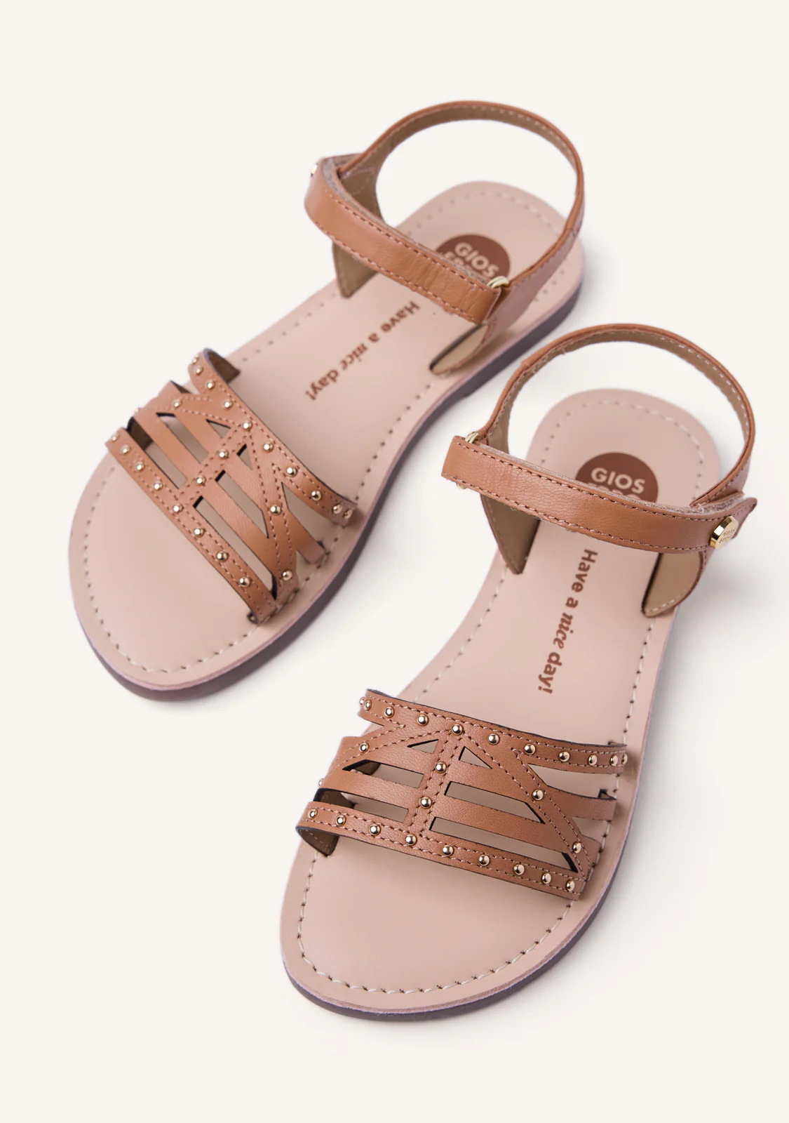 STUDDED LEATHER SANDALS YSTAD - Image 3