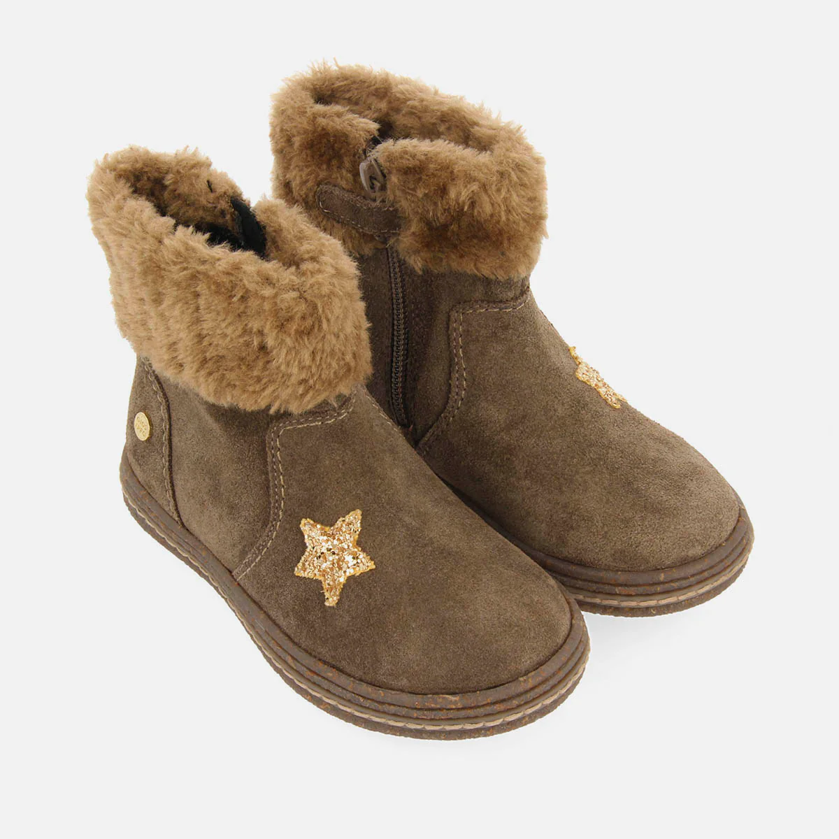 SUEDE LEATHER BOOTS WITH FUR ON THE SIDE - Image 3