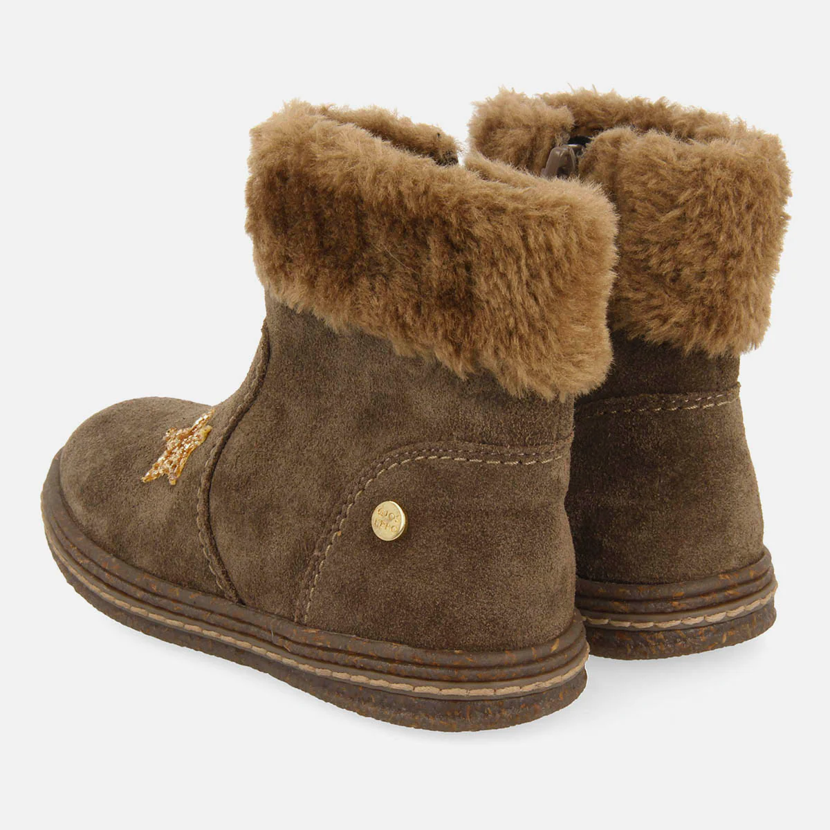 SUEDE LEATHER BOOTS WITH FUR ON THE SIDE - Image 4
