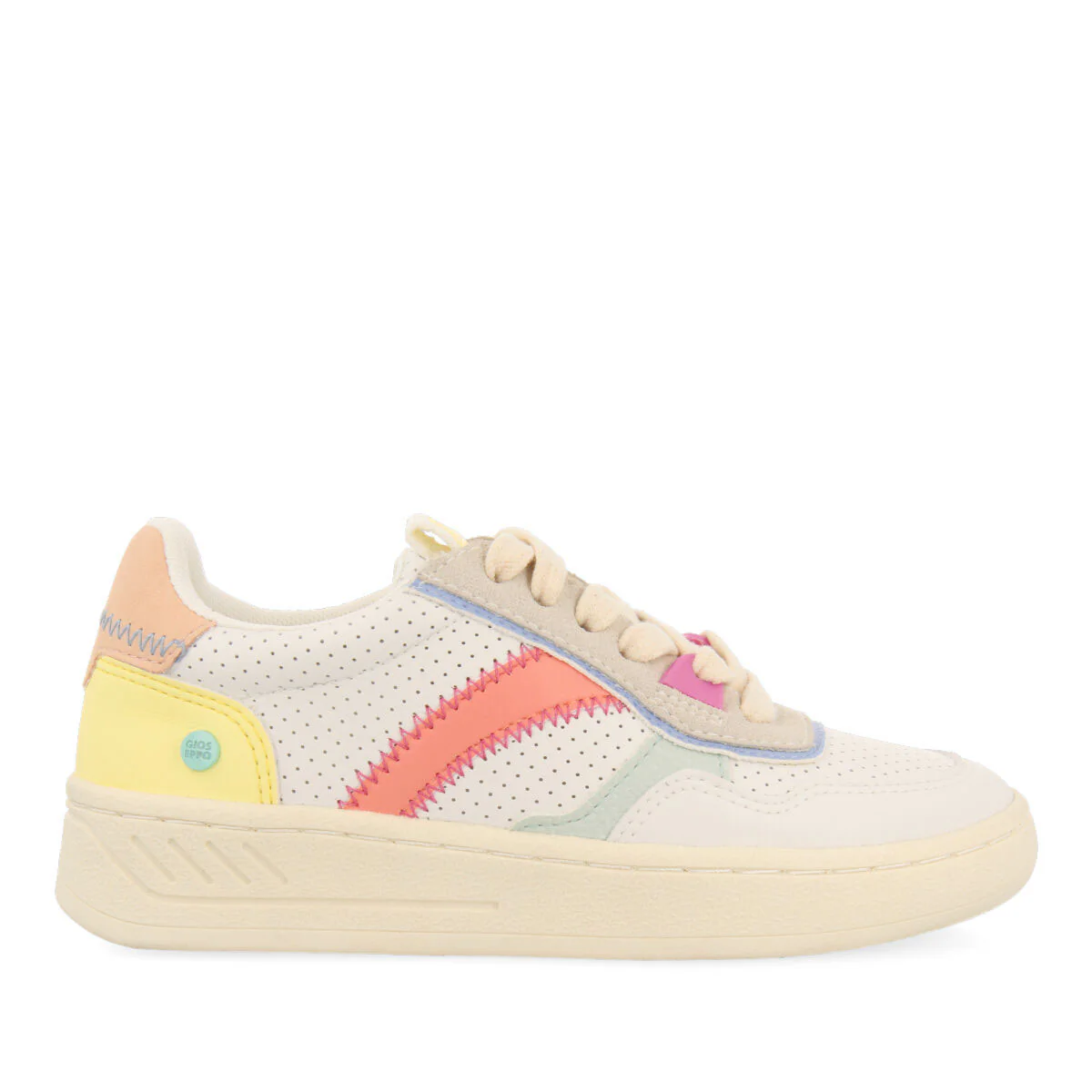 Tabai girls white sneakers withastel touches