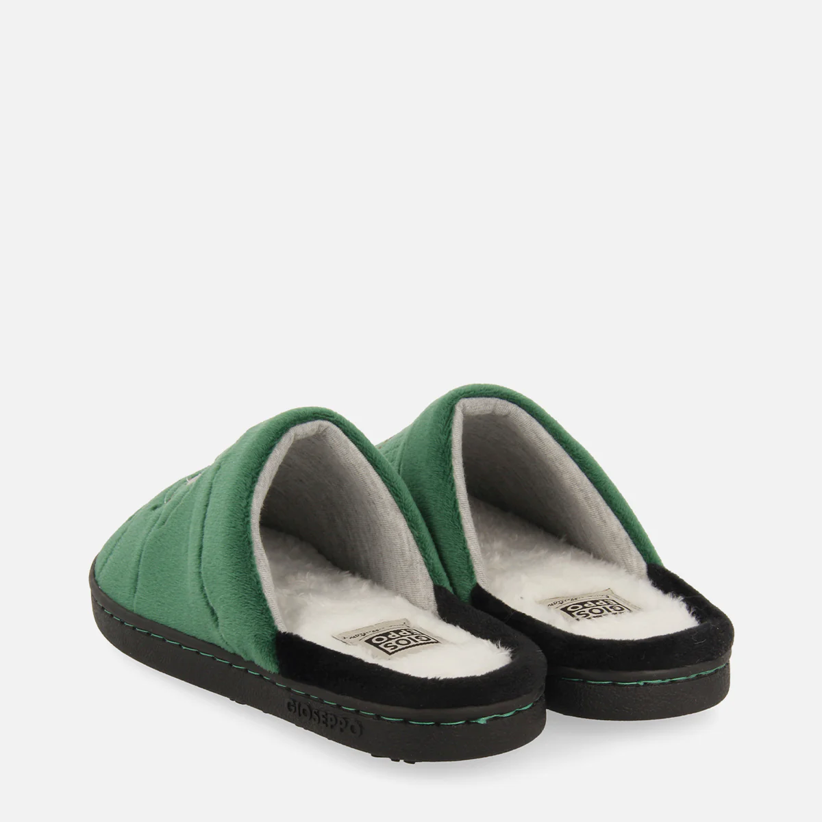 Tartu children's green backless slippers with a football print - Image 3