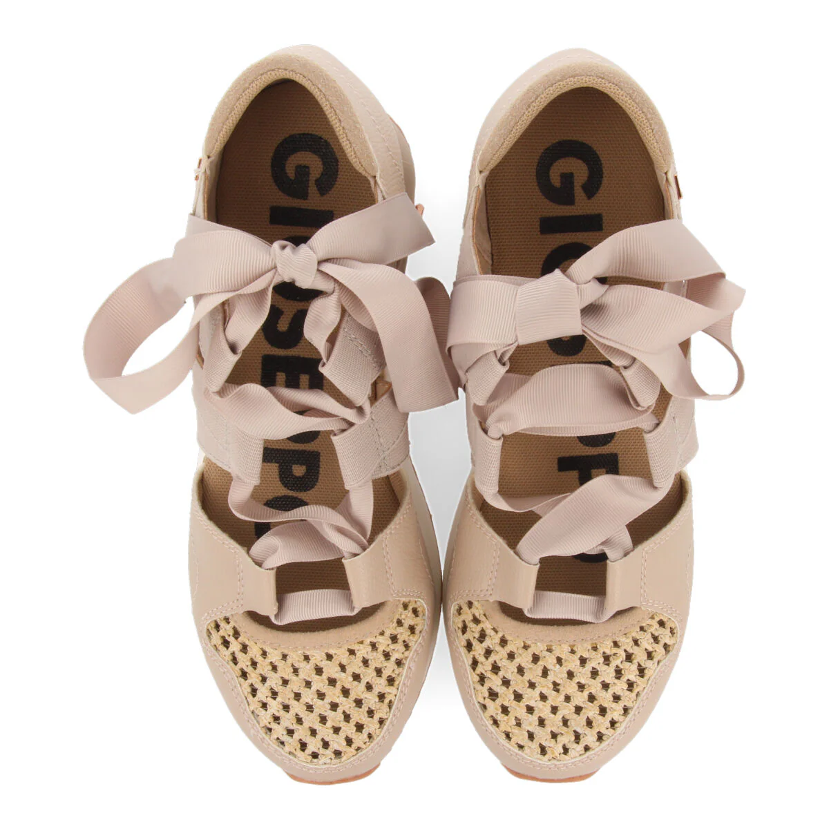 Tassin women's beige espadrille sneakers - Image 4