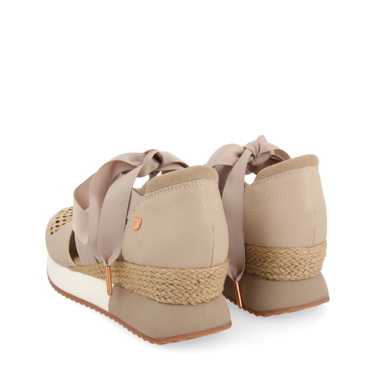 Tassin women's beige espadrille sneakers - Image 5