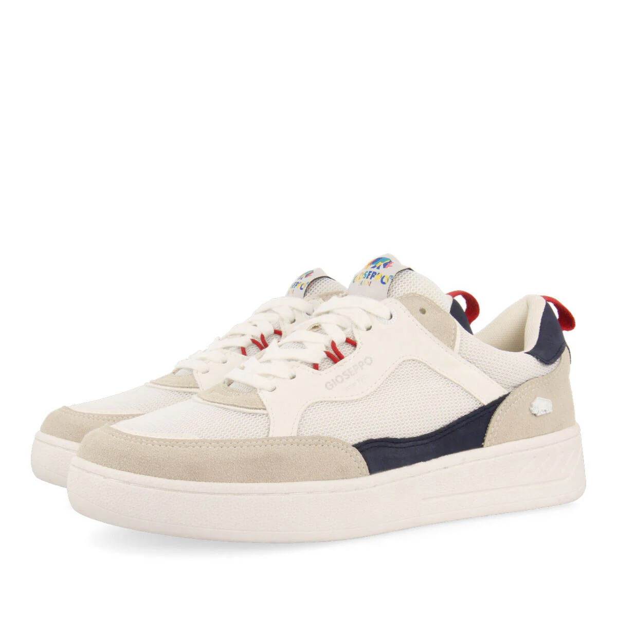 Taxco men's white sneakers with colourful touches - Image 2