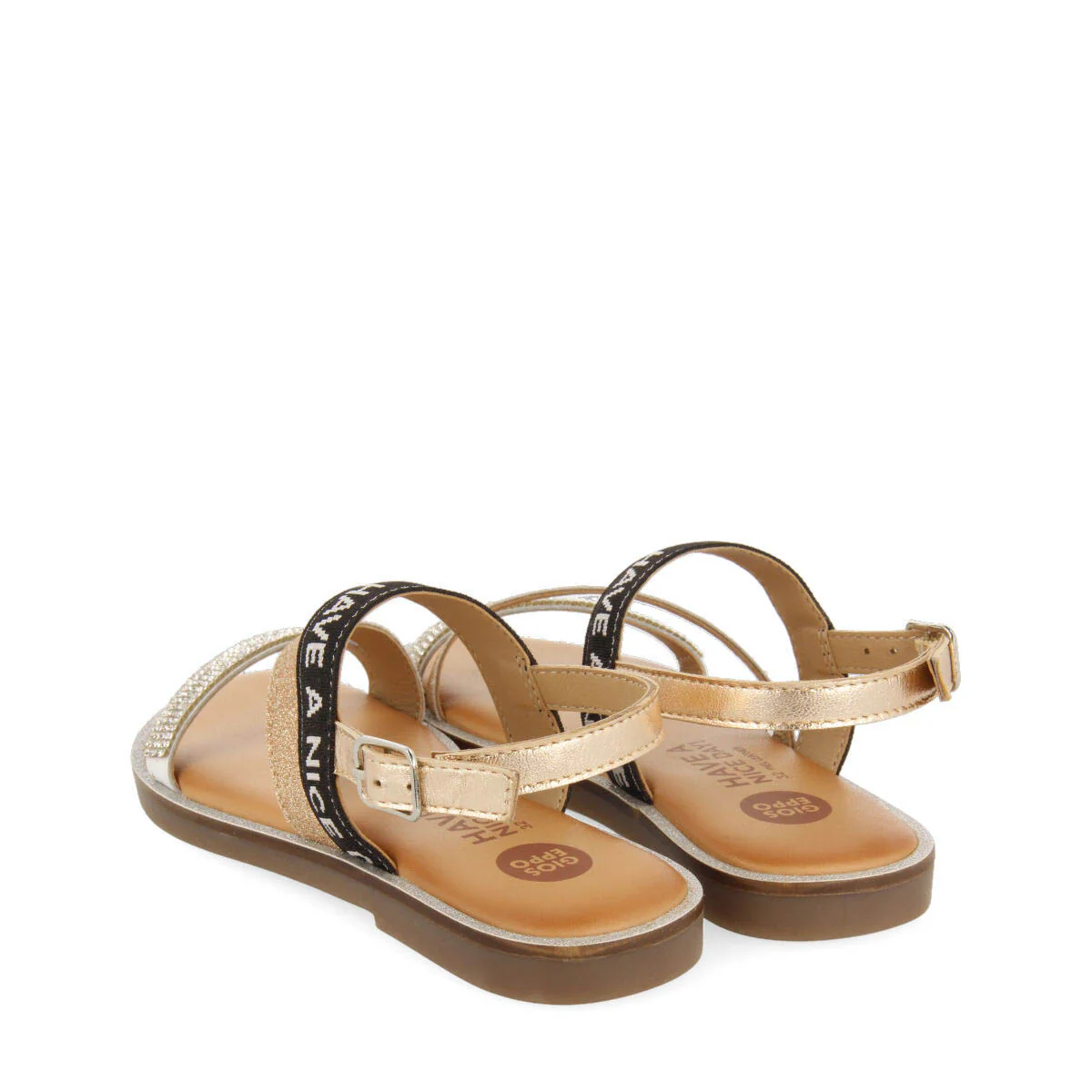 Tayak girls leather sandals with multicoloured details - Image 5