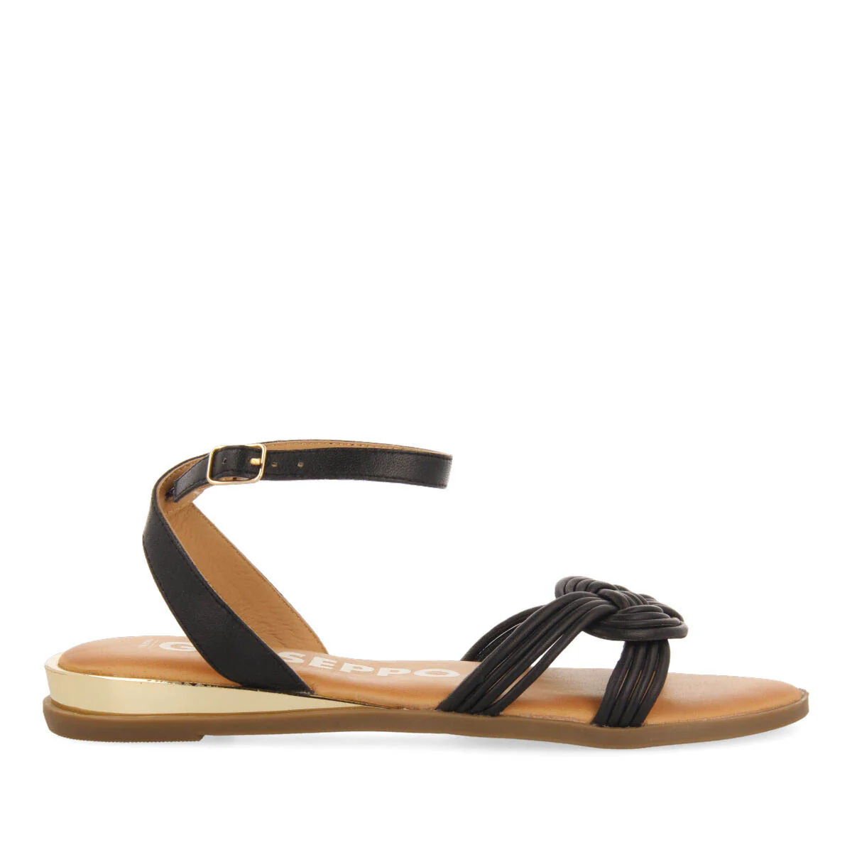 Telha women's black sandals with knotted straps