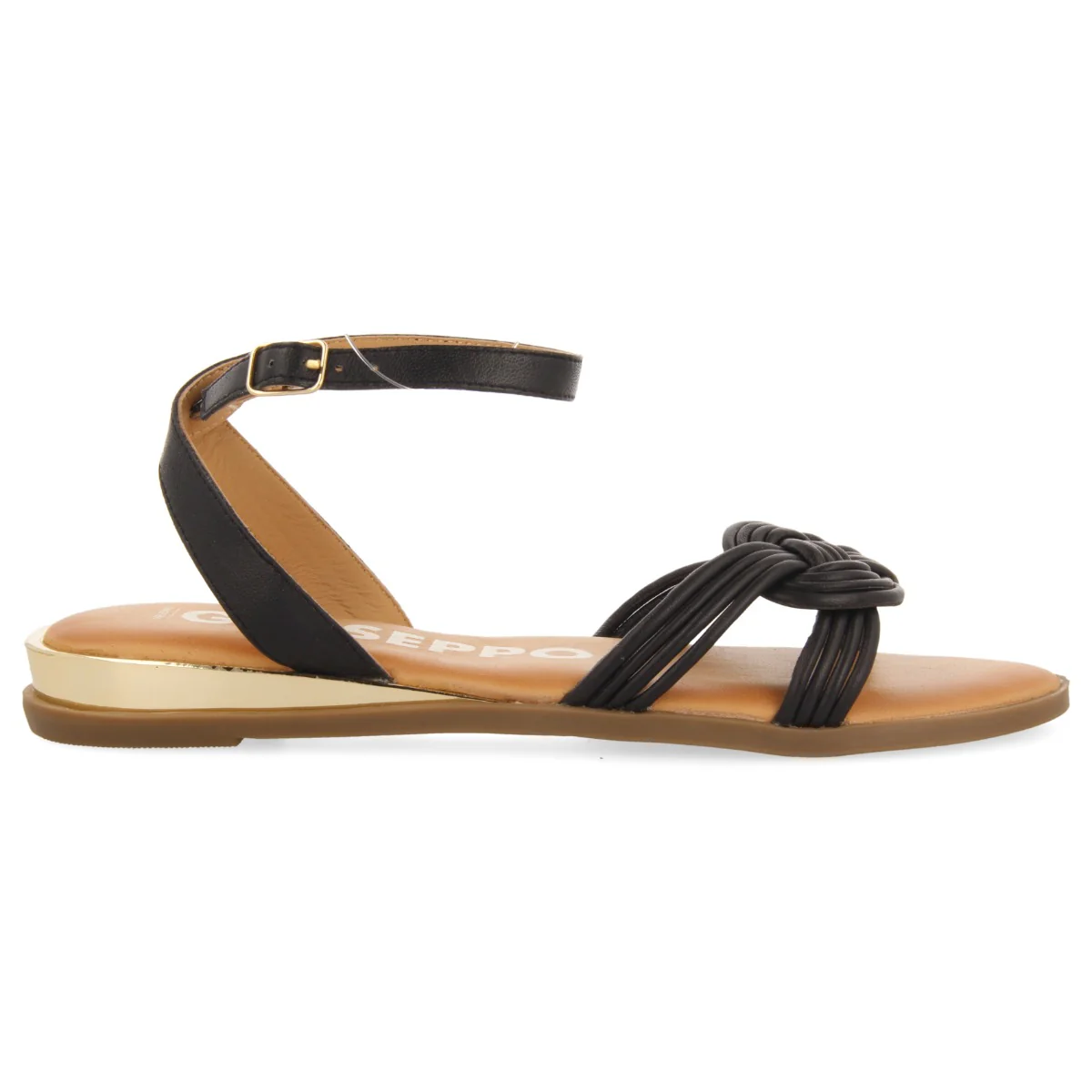 Telha women's black sandals with knotted straps - Image 2