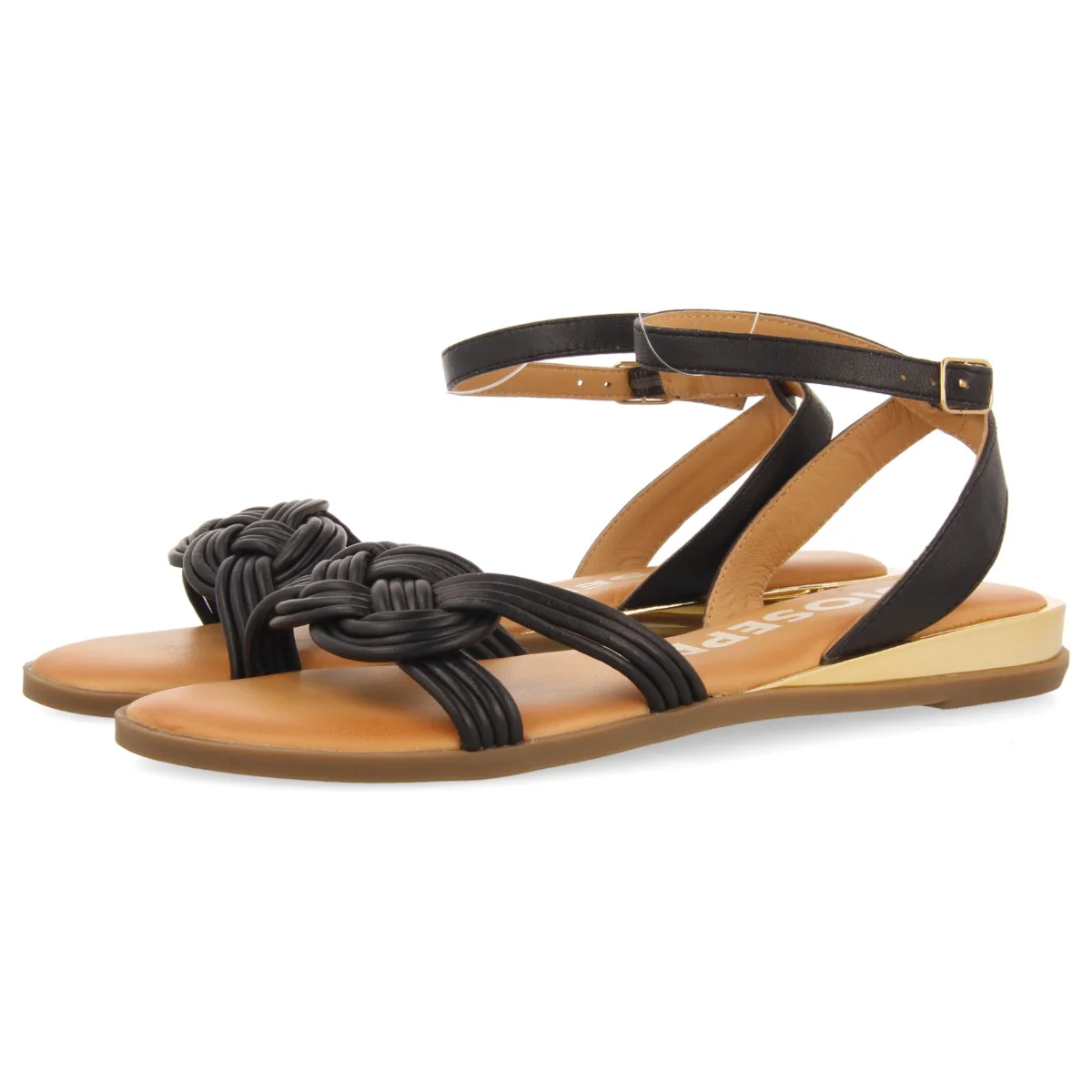 Telha women's black sandals with knotted straps - Image 4