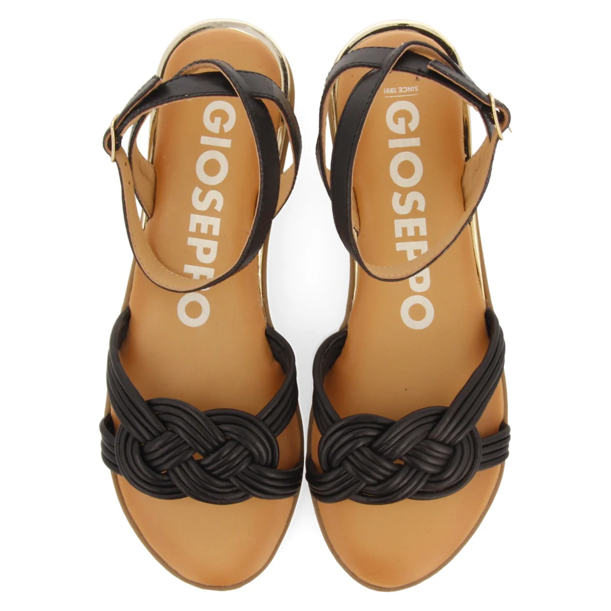 Telha women's black sandals with knotted straps - Image 8