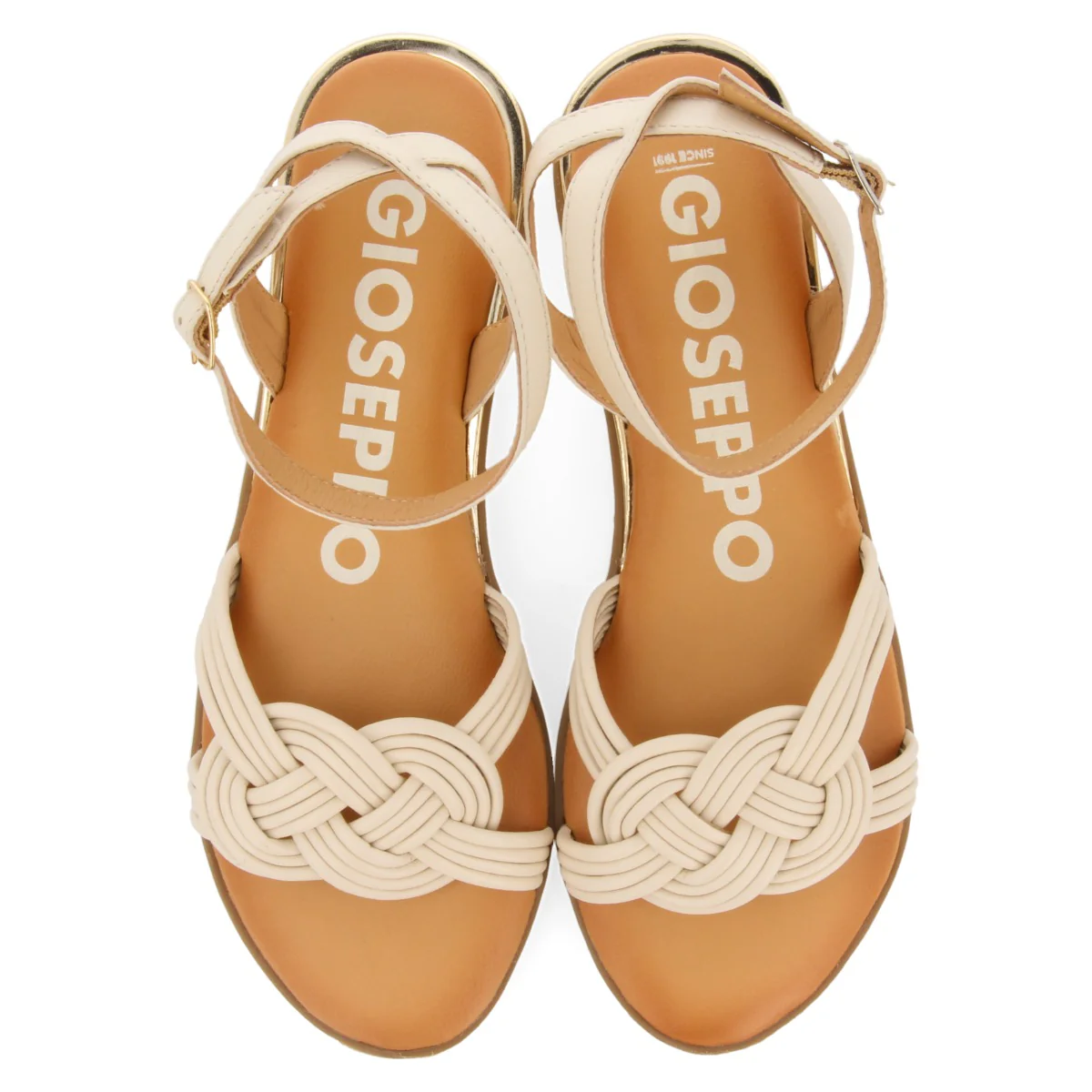 Telha women's off-white sandals with knotted straps - Image 3