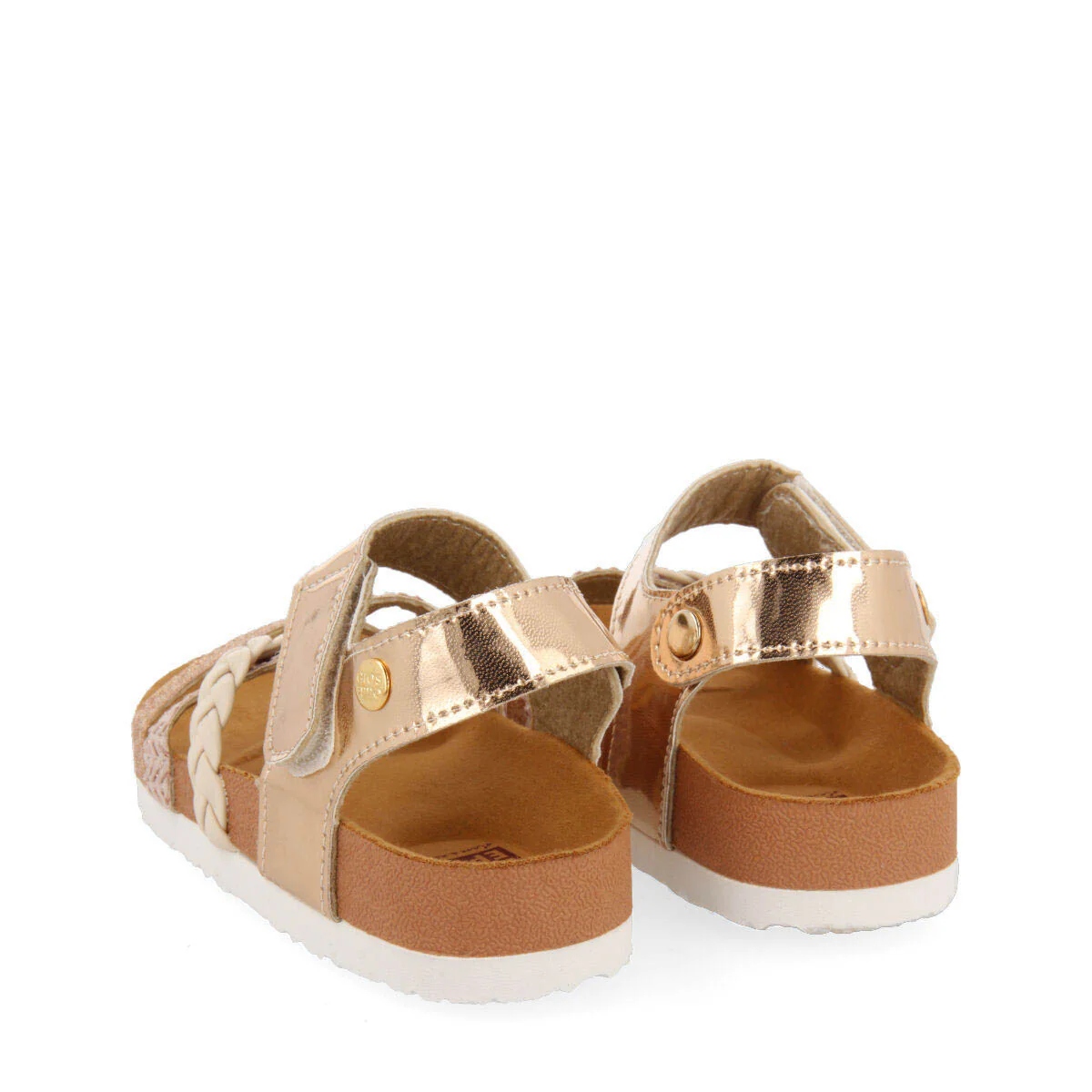 Thoity girls gold footbed sandals with straps - Image 4