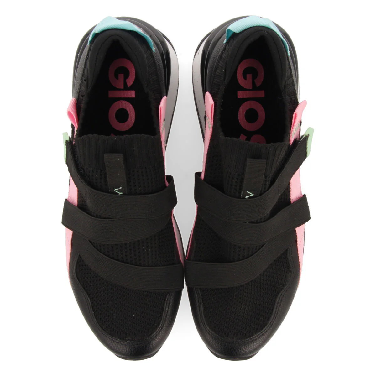 Tole women's black sock-style sneakers with straps - Image 3