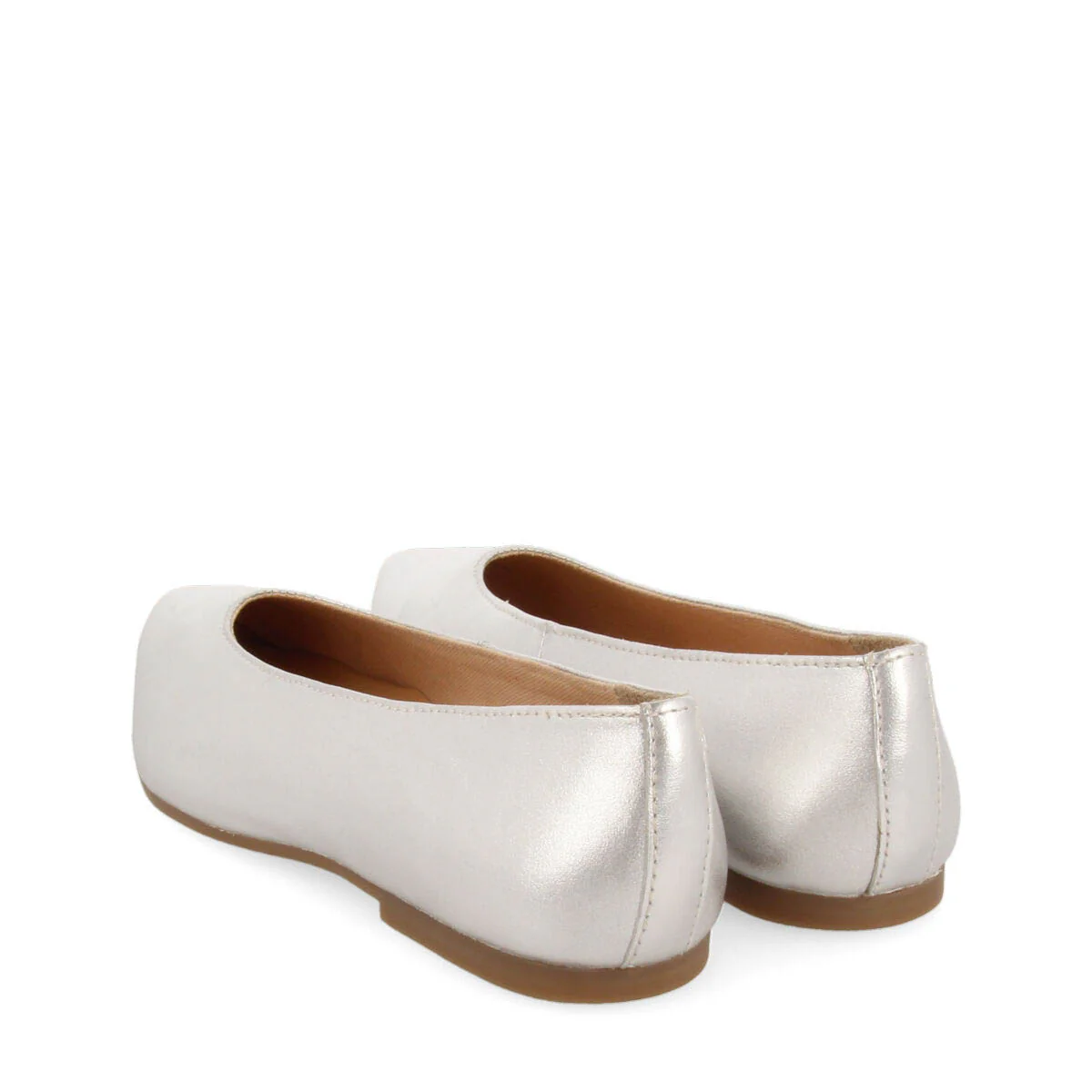 Trebesing women's silver leather ballet flats with pointed trebesing - Image 4