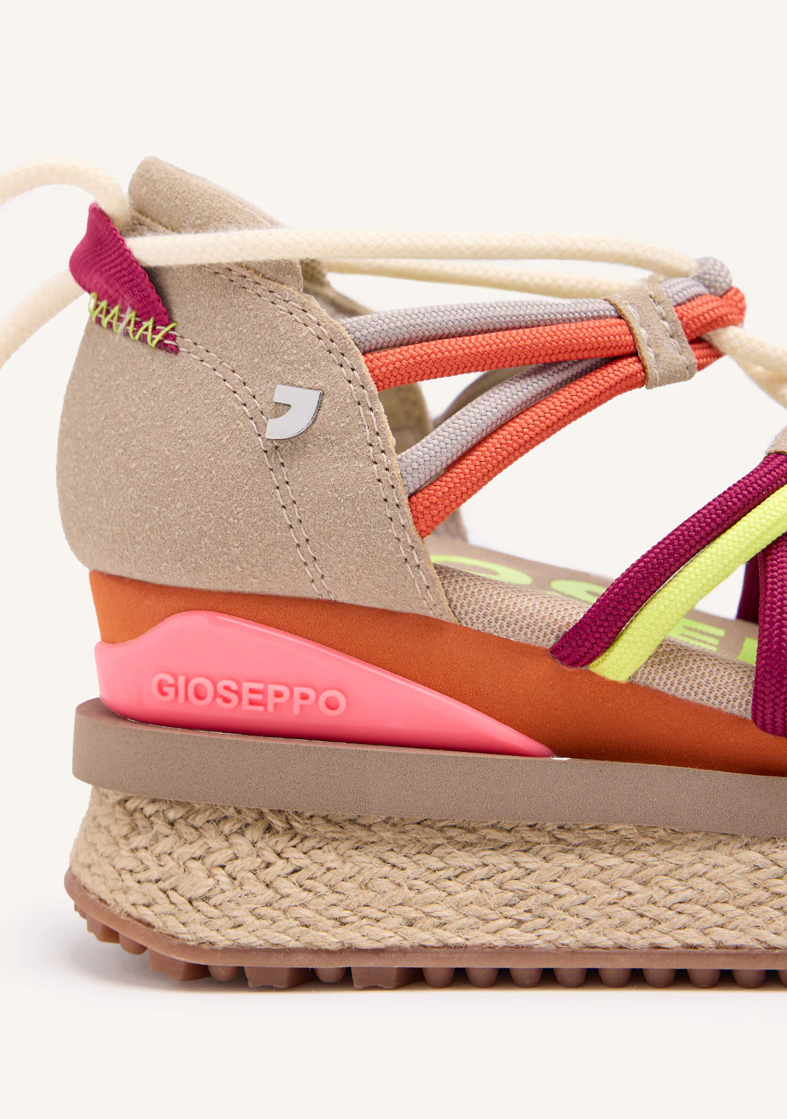 Tulare beige espadrille sneakers with wedges - Image 3