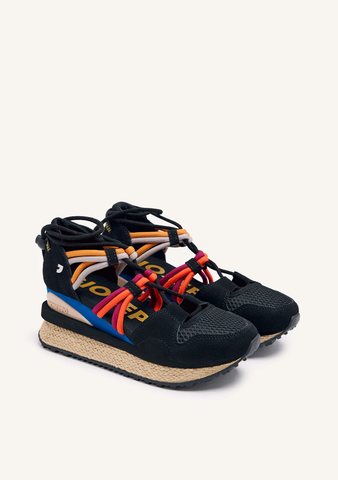 Tulare black espadrille sneakers with wedges - Image 2