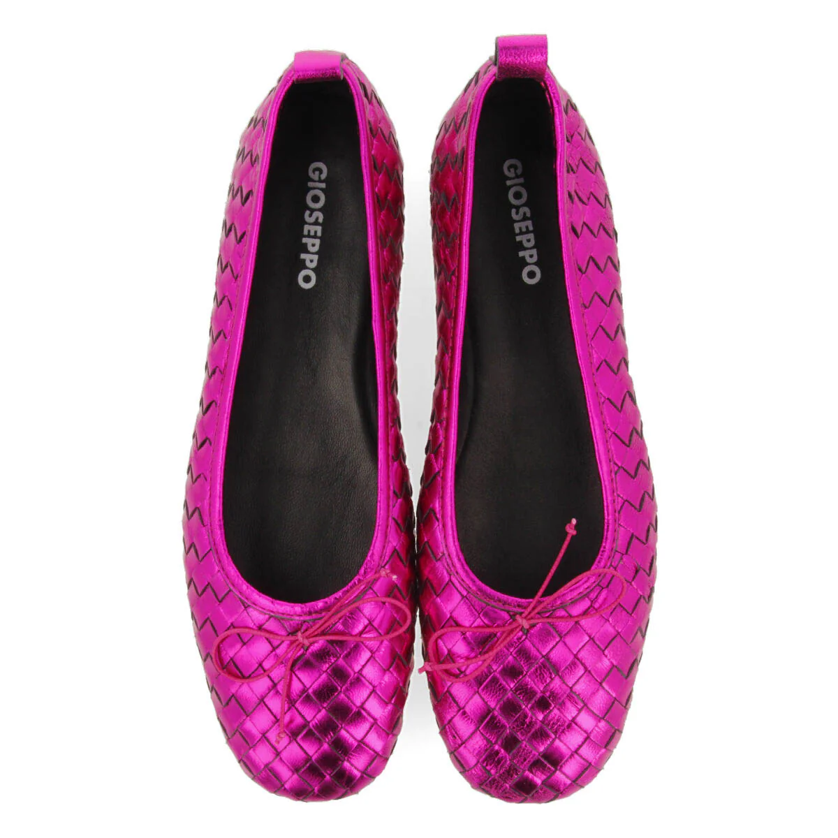 Tulbing women's fuchsia braided leather ballet flats - Image 3