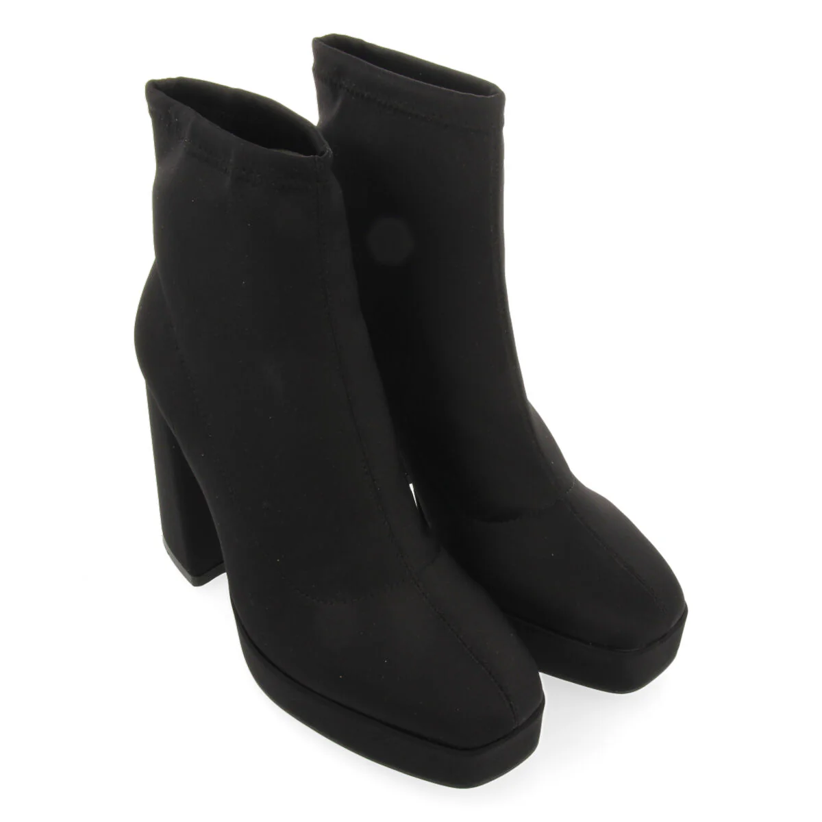 Turenki women's black ankle boots with wide heels and platforms - Image 4