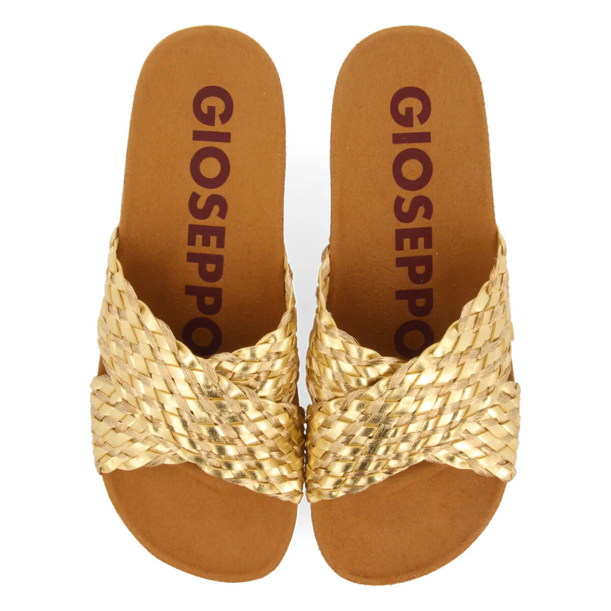 Turiacu women's footbed wedges with gold braided straps - Image 3