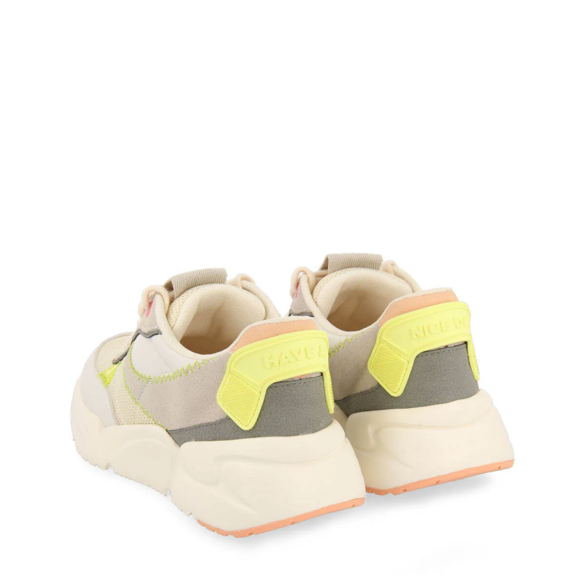 Uracoa girls white mesh sneakers with colourful details - Image 3