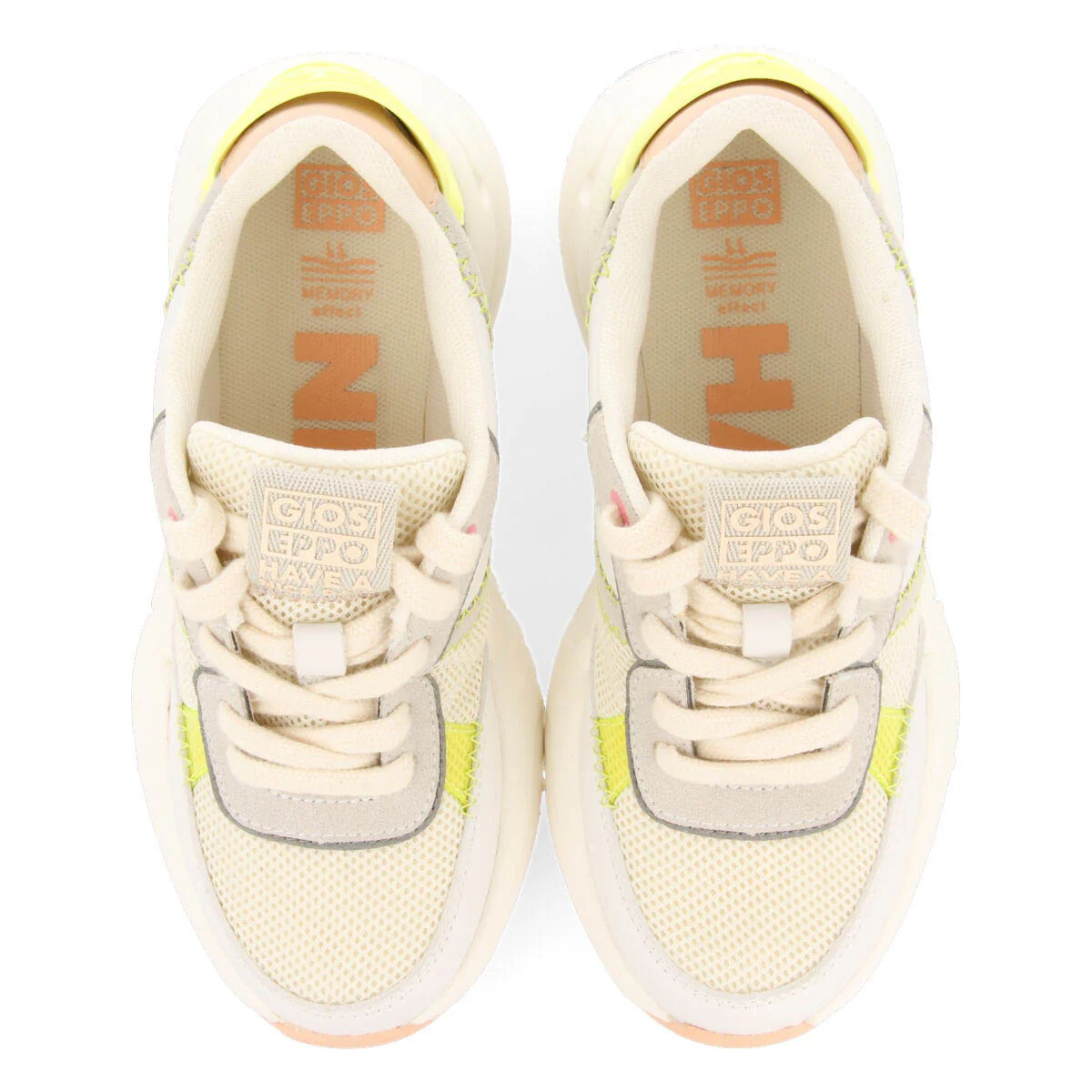 Uracoa girls white mesh sneakers with colourful details - Image 4