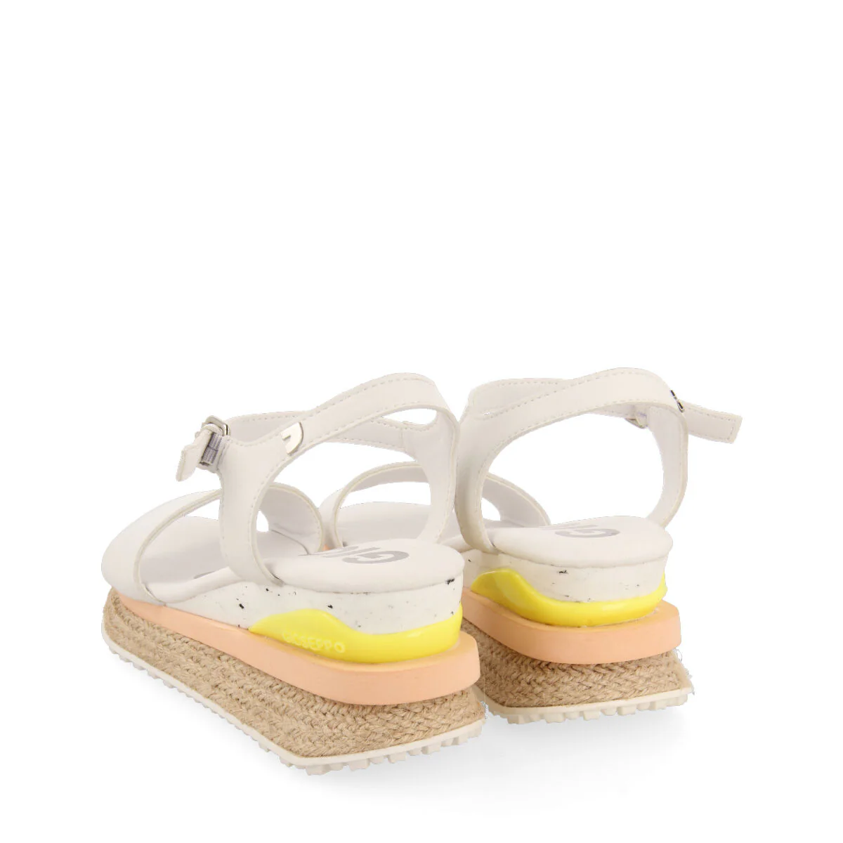 Urandi women's sporty white wedges - Image 3