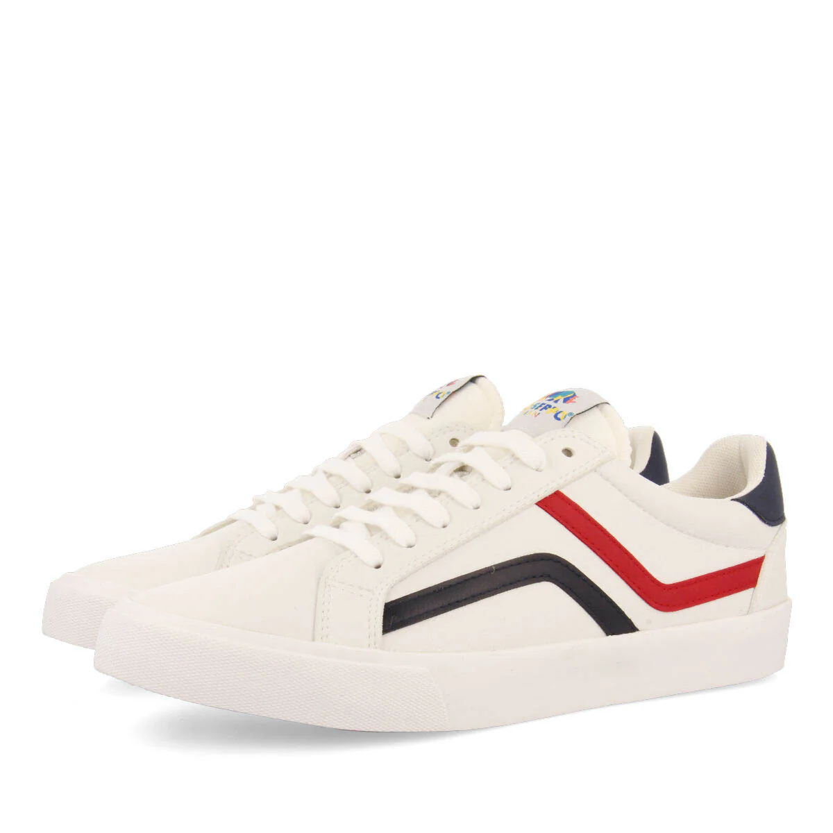 Uzeste men's multicoloured sneakers with navy blue and red details - Image 2