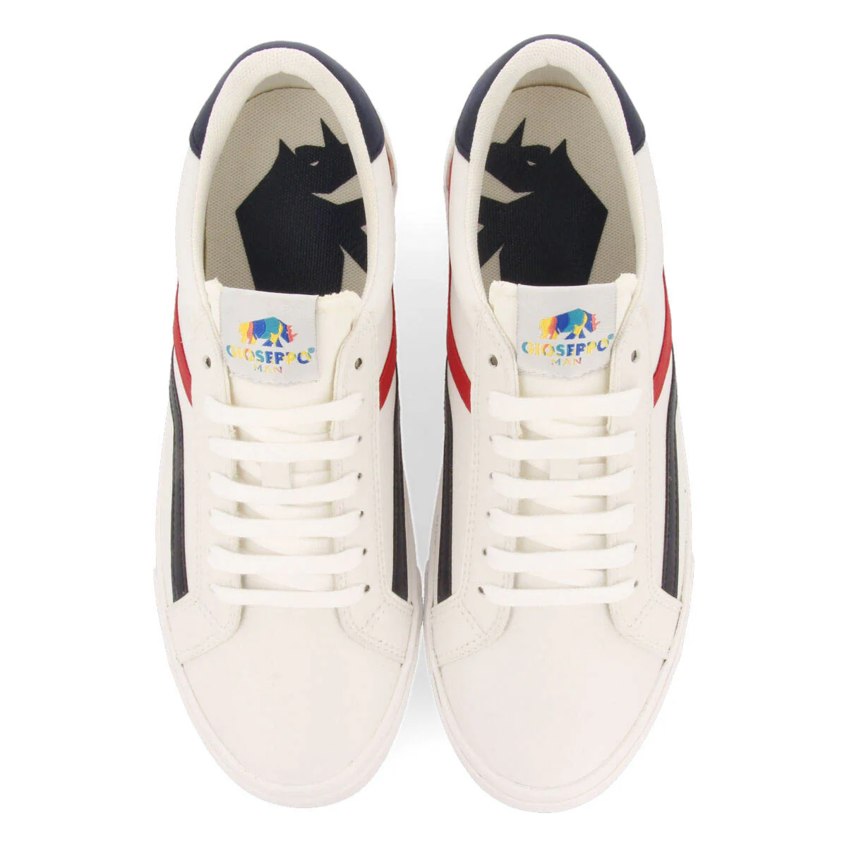 Uzeste men's multicoloured sneakers with navy blue and red details - Image 3