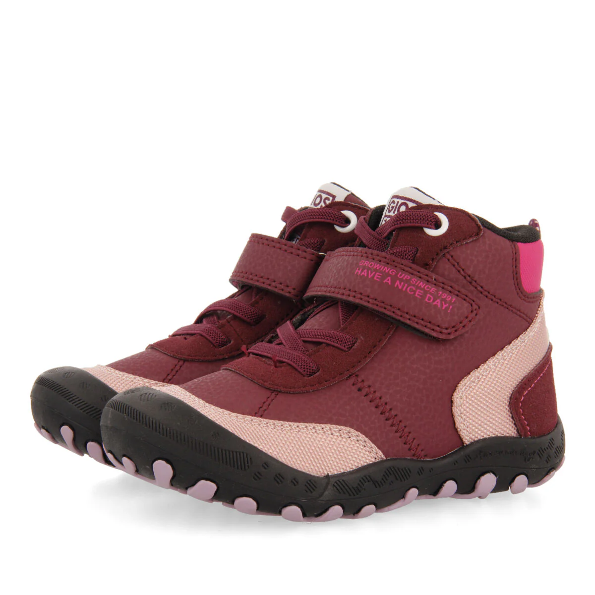 Varsta children's burgundy hiking boot-style sneakers - Image 2