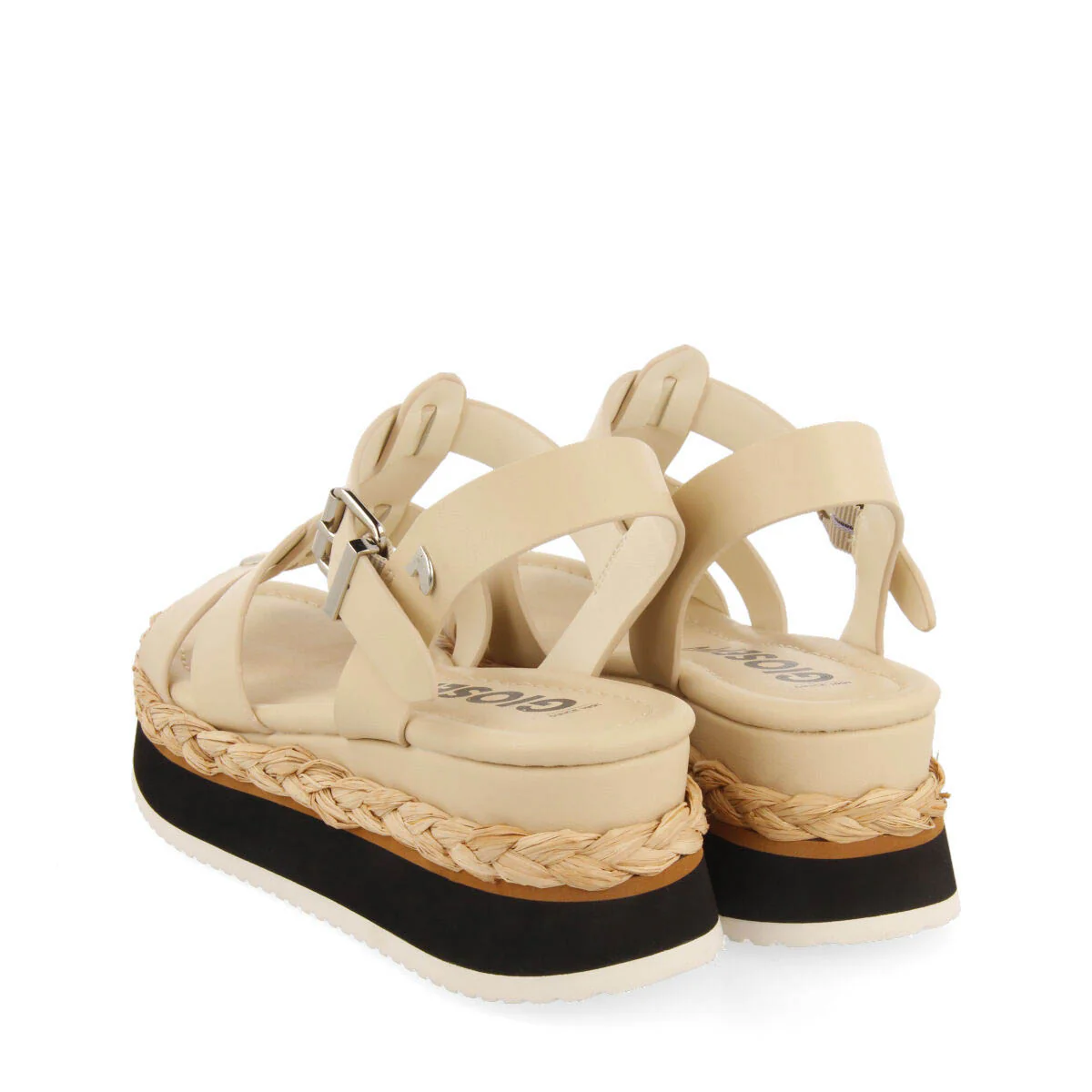 Vaumas women's off-white multi-strap sandals with platforms - Image 5