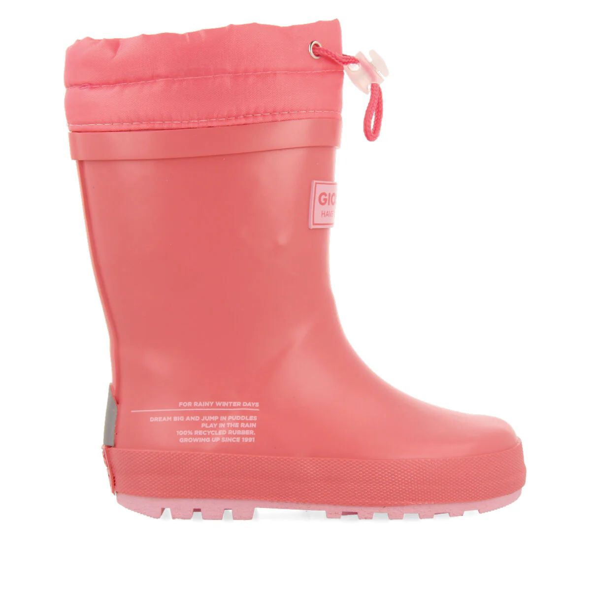 Veblem children's fuchsia welly boots