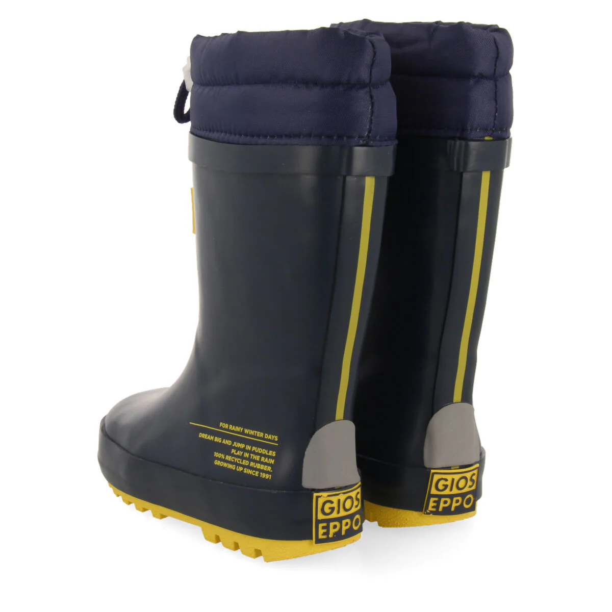 Veblem children's navy blue welly boots - Image 3