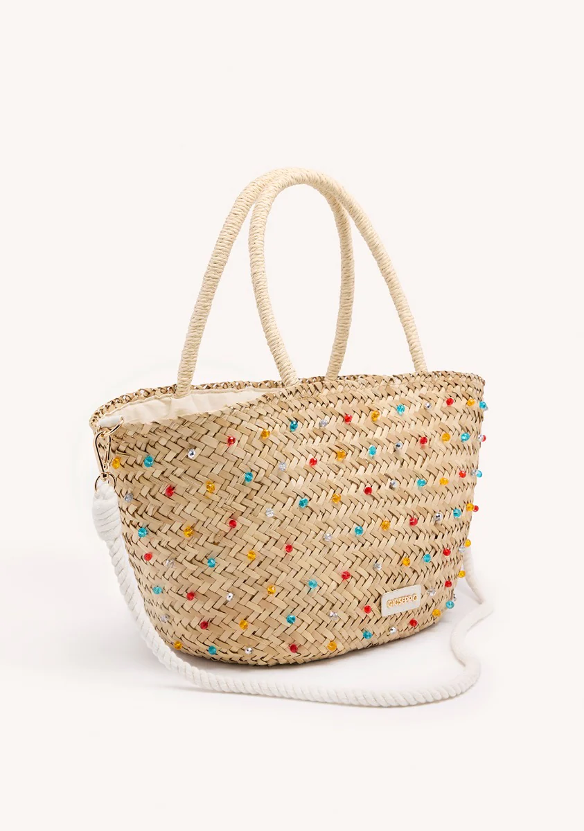 VEGETABLE STRAW BAG BEADS HOWLAND - Image 2