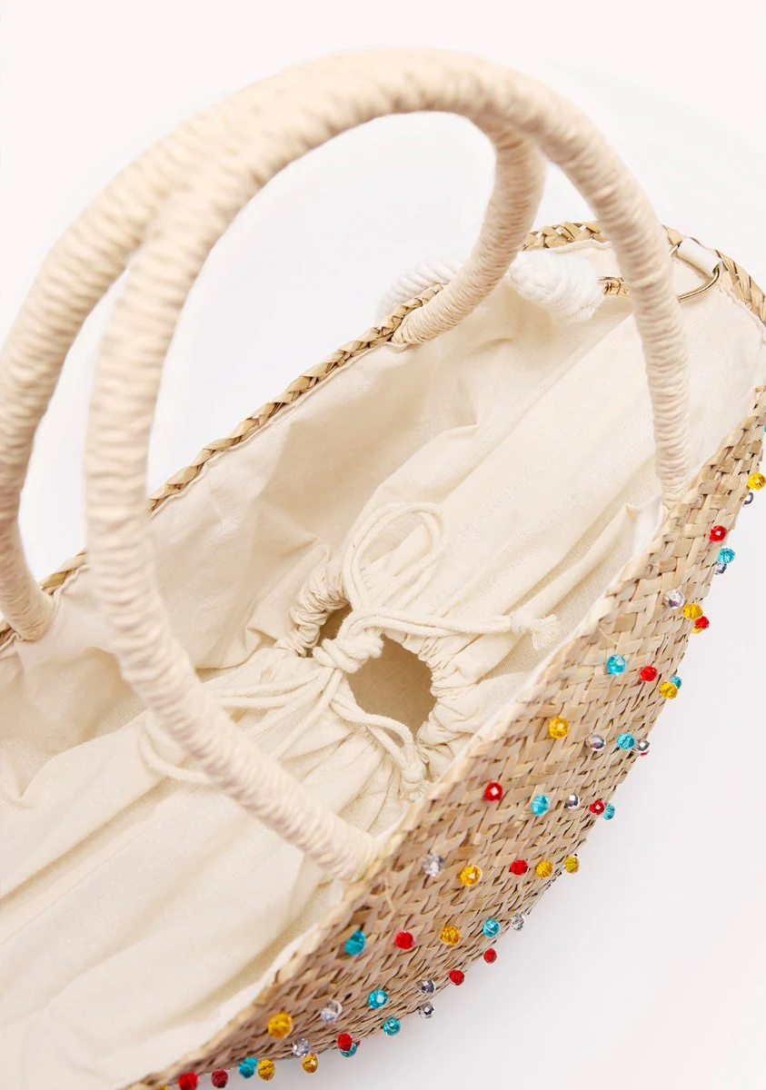 VEGETABLE STRAW BAG BEADS HOWLAND - Image 3