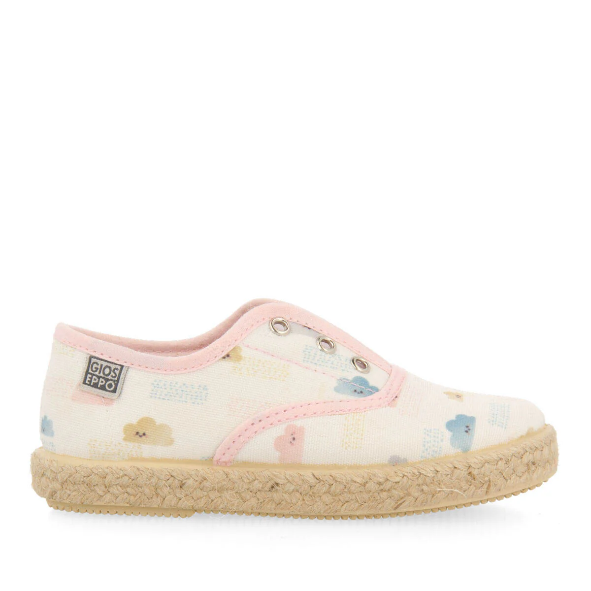 Verlin babies white espadrilles with a multicolouredrint