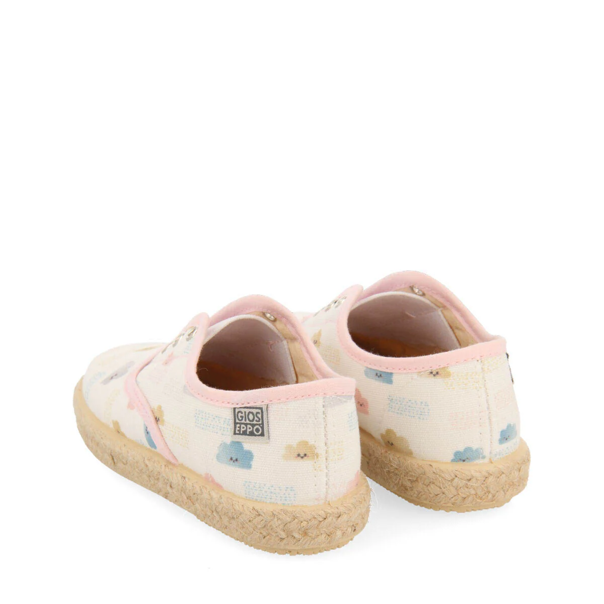 Verlin babies white espadrilles with a multicolouredrint - Image 4