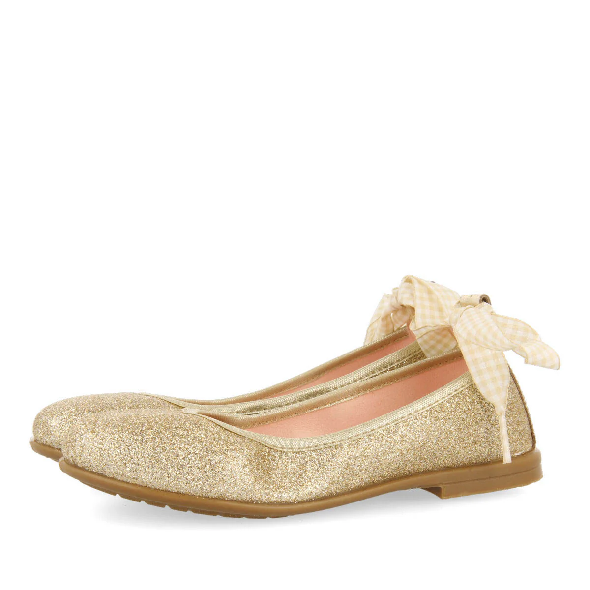 Vermeix girls glittery gold ballet flats - Image 2