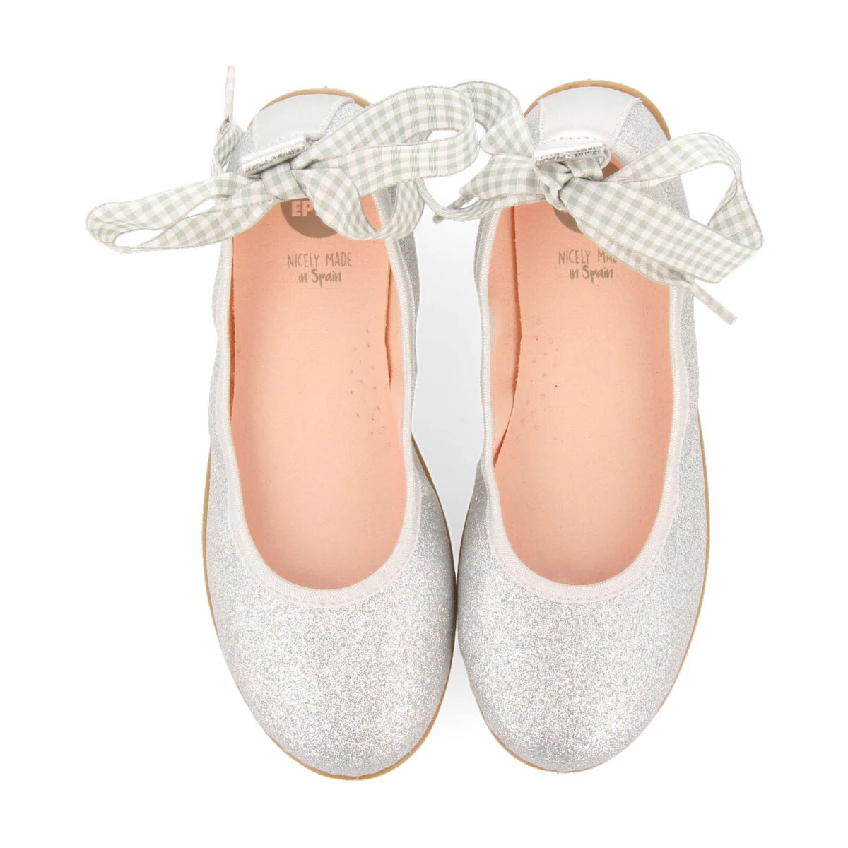Vermeix girls glittery silver ballet flats - Image 3