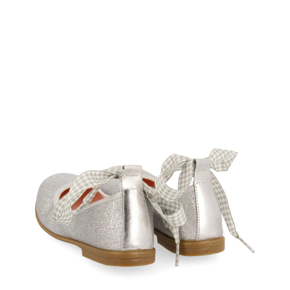 Vermeix girls glittery silver ballet flats - Image 4
