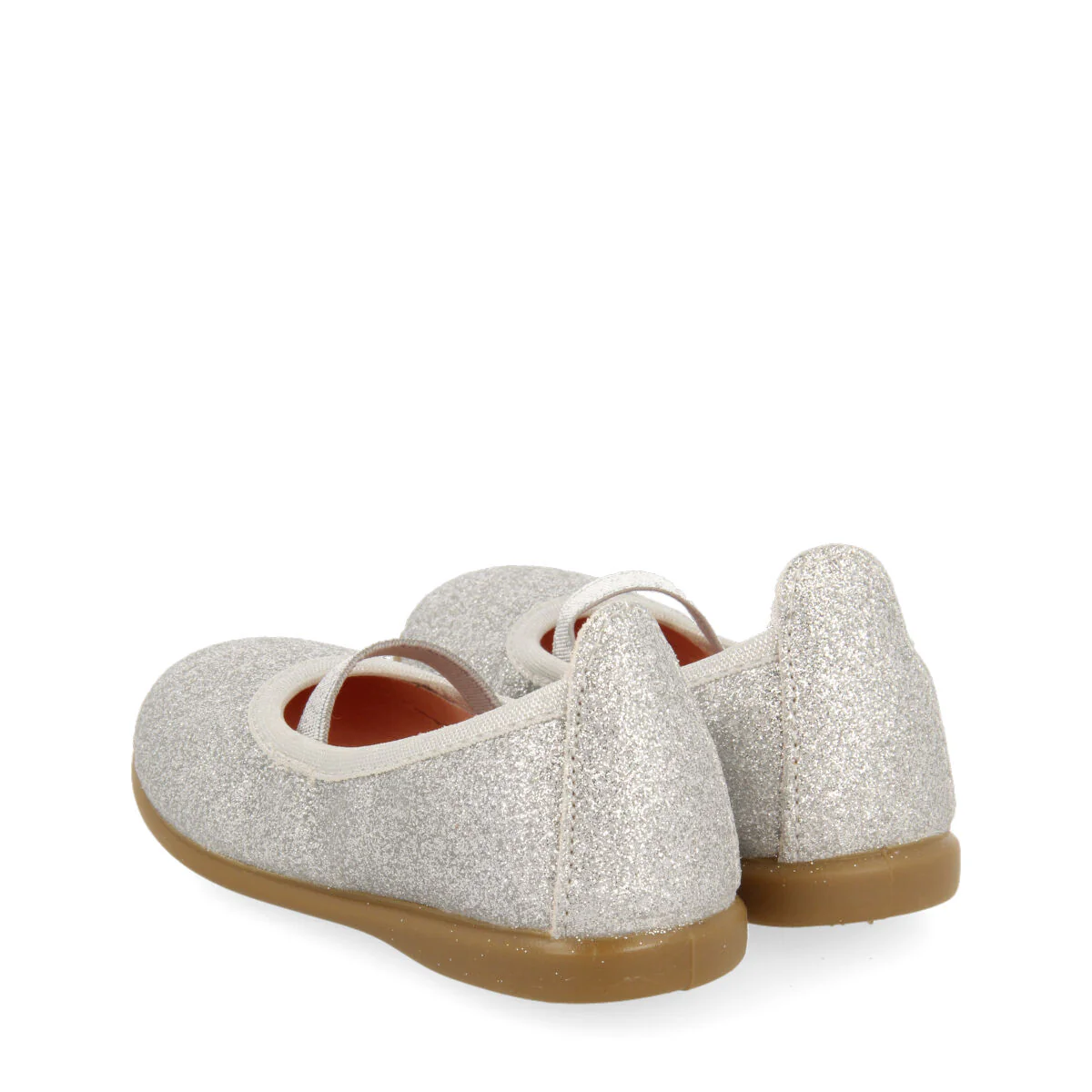 Villette girls glittery silver ballet flats - Image 4