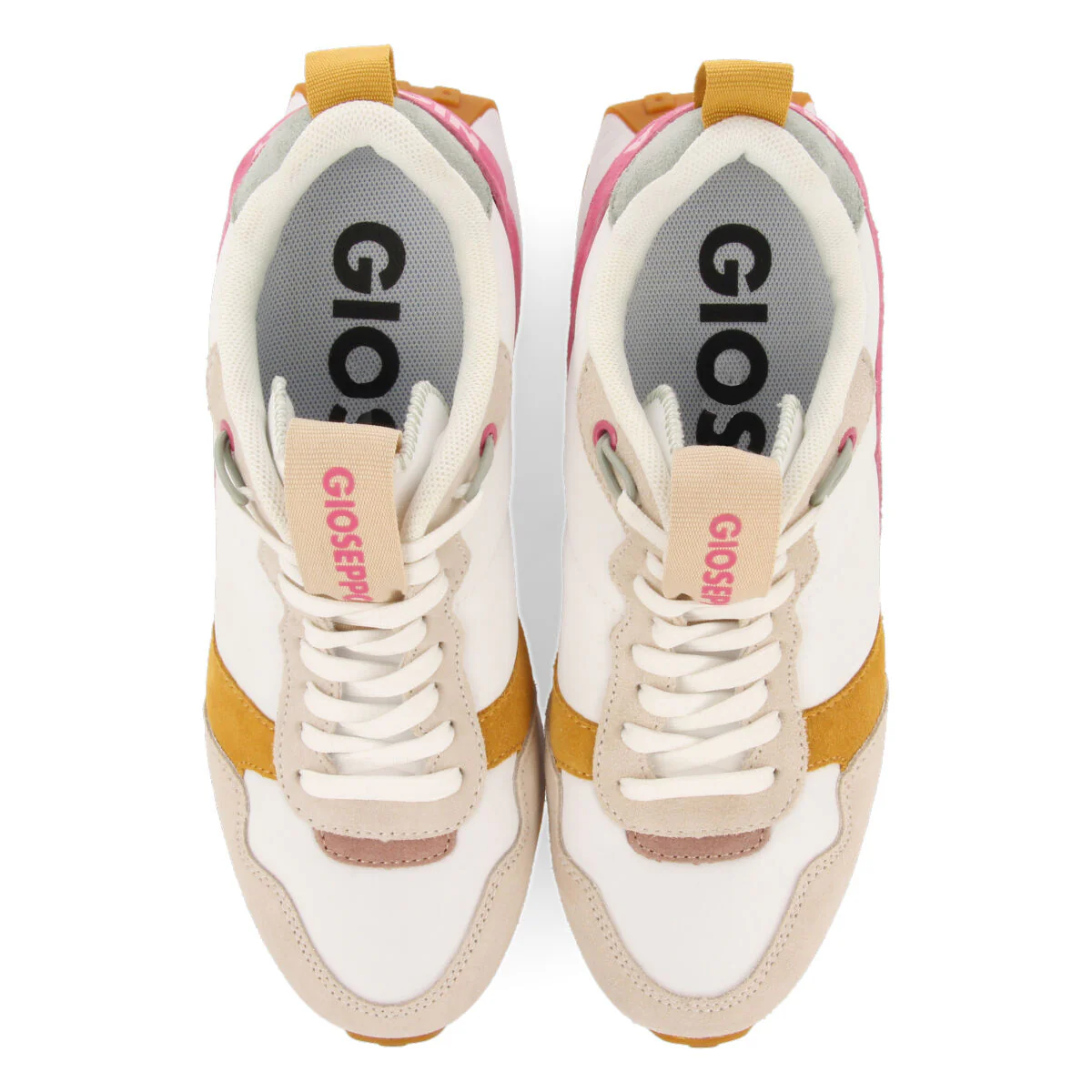 Vincly women's white retro-style sneakers with inner wedges - Image 3