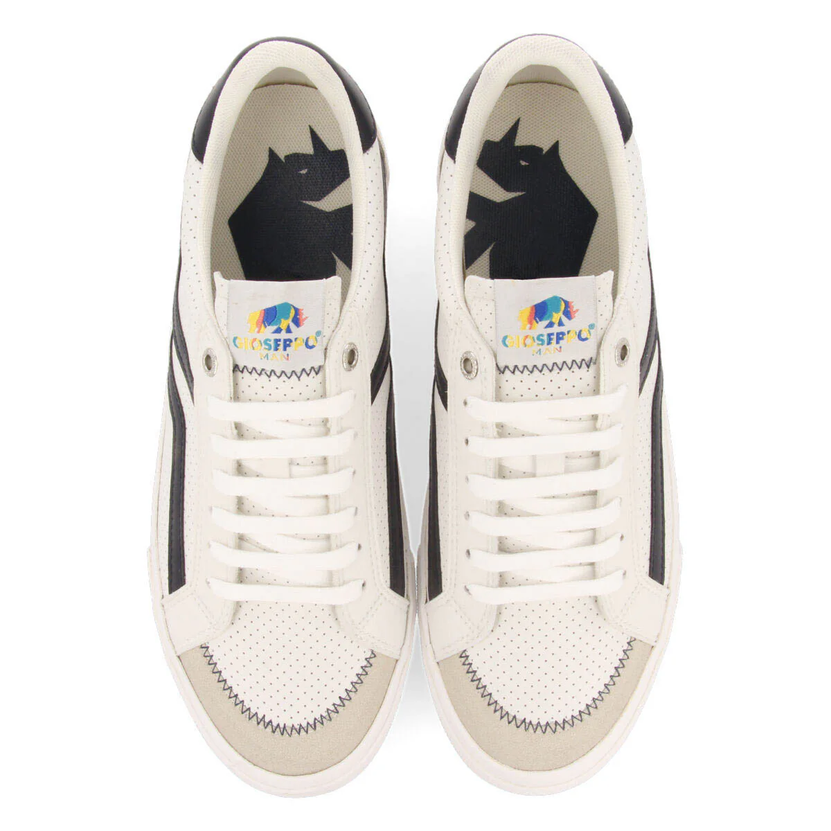 Vinneuf men's white sneakers with navy blue details - Image 4