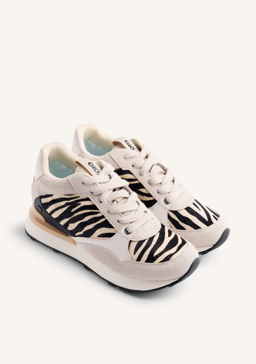 WEDGE ANIMAL PRINT LEATHER SNEAKERS BARODA - Image 2