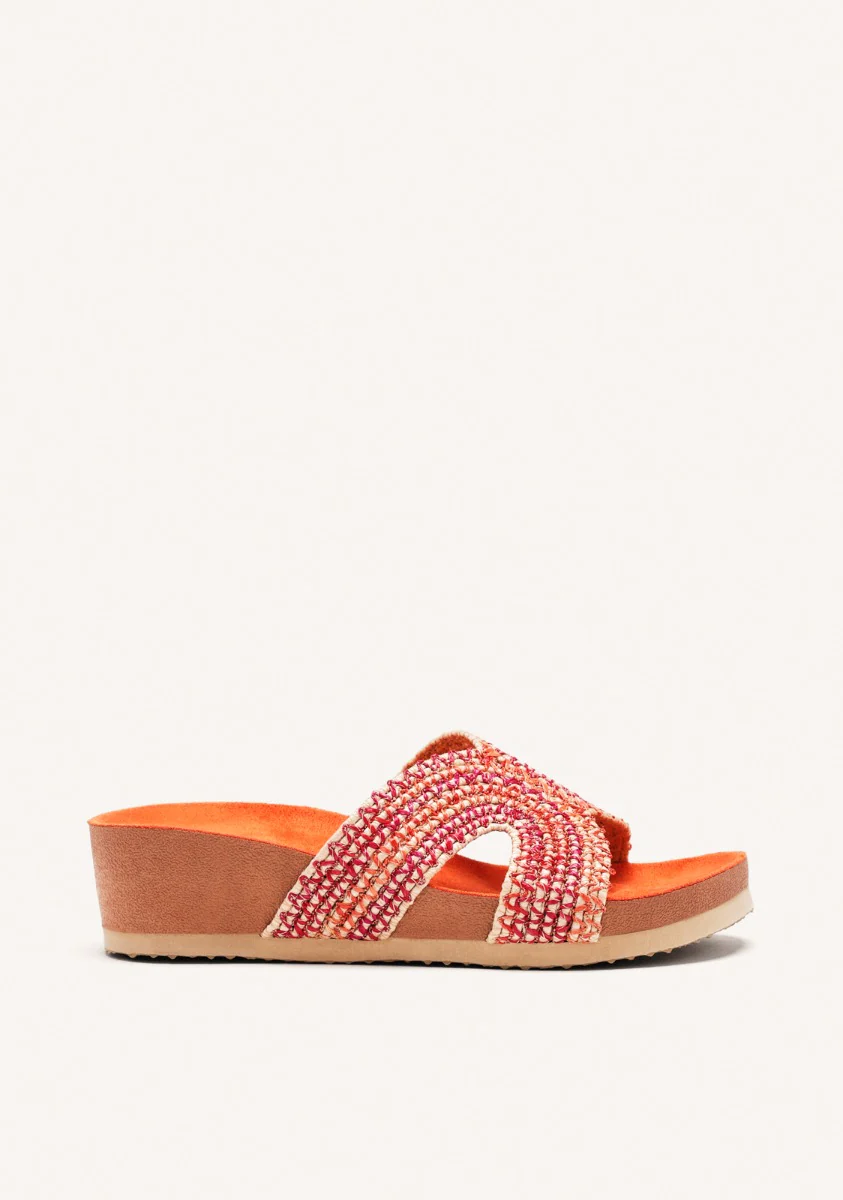 WEDGE RAFFIA SANDALS PACIFIC