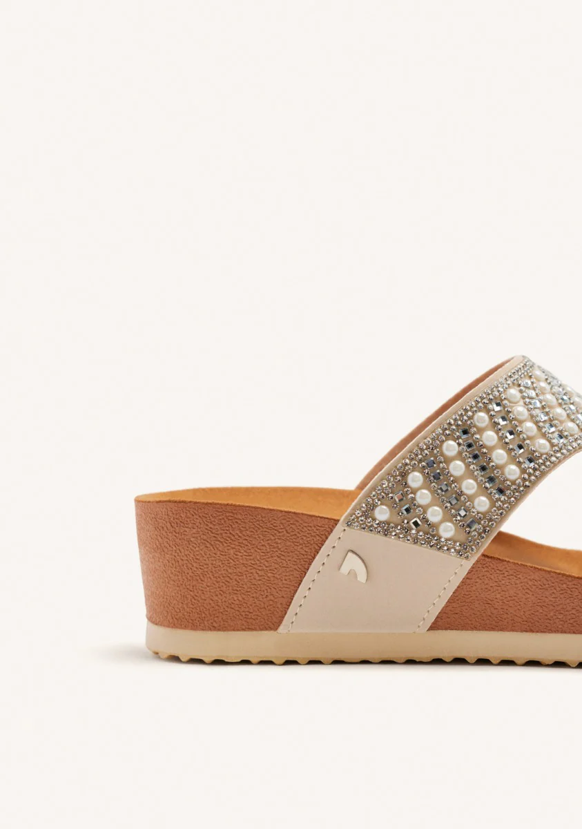 WEDGE SANDALS WITH EMBELLISHED STRAP FOR WOMEN BODMIN - Image 4