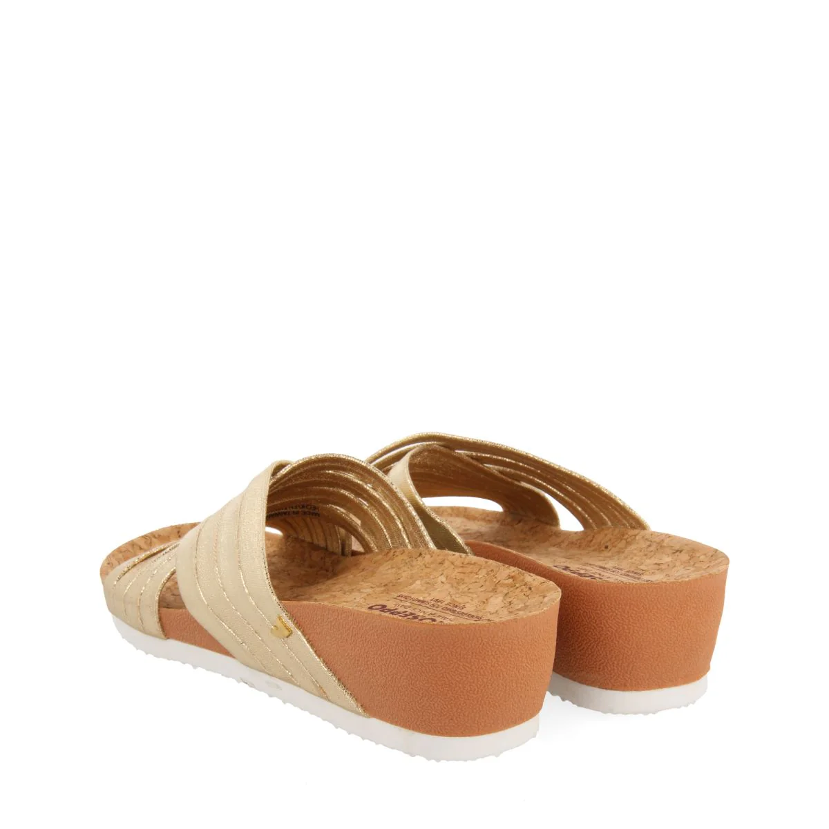 WEDGE SANDALS WITH GOLDEN STRAPS FOR WOMEN BREAGE - Image 3