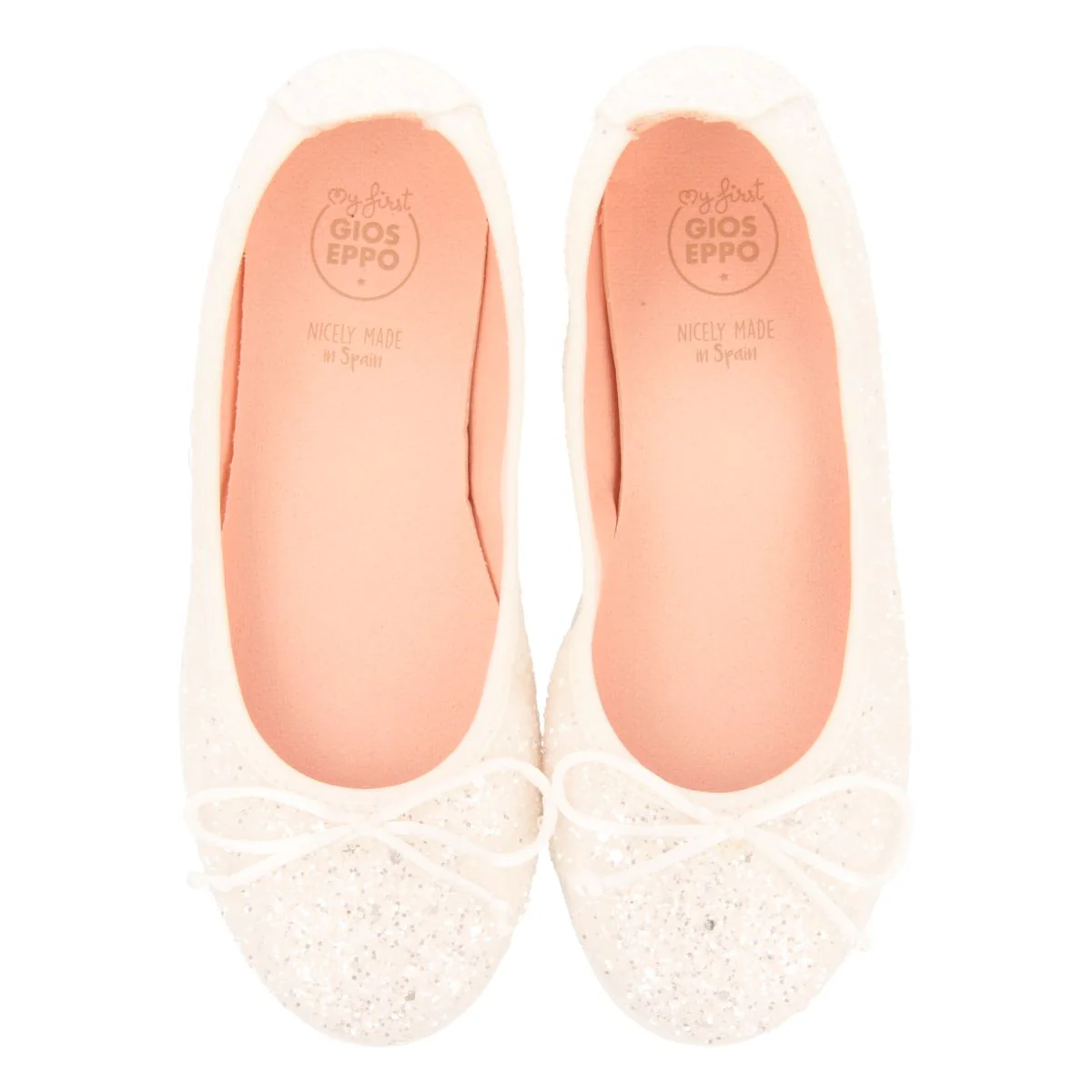 WHITE GLITTER BALLERINAS FOR GIRL AND BOY KOLONGE - Image 3
